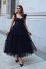 Load image into Gallery viewer, A-Line Tulle Sweetheart Black Cocktail Dress