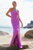 Tahiti Spaghetti Straps Chiffon Long Bridesmaid Dress with Ruffles