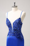 Sparkly Royal Blue Sequin Tight Short Homecoming Dress With Lace Up Back