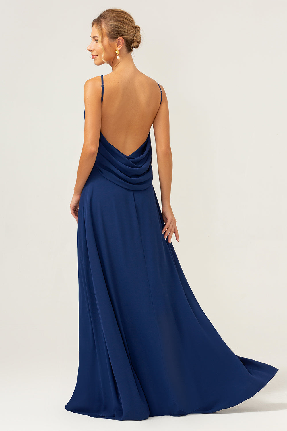 Zapaka Women Navy Bridesmaid Dress Mermaid Backless Chiffon Long Wedding Party Guest Dress Zapaka CA Zapaka Women Navy Bridesmaid Dress Mermaid Backless Chiffon Long Wedding Party Guest Dress Zapaka CA