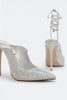 Load image into Gallery viewer, Sparkly Silver Beaded Stiletto High Heels
