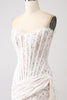 Load image into Gallery viewer, Classy Lace White Short Graduation Dress with Lace-up Back