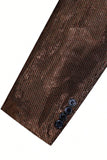 Brown Shawl Lapel One Button Men's Prom Blazer