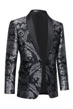 Black Single-breasted Men's Prom Blazer