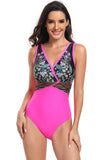 Black Flower 2-Piece Boho Push Up Print Halter Strap Swimsuits