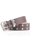 Boho Black Vintage Rivet Wide Leather Belt