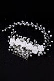 Pearl Flower Pottery Flower Har Comb Hair Bandhandmade Bride Headband