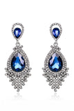 Bride's Alloy Rhinestone Tear Drop Shaped Champagne Earrings (1pair )