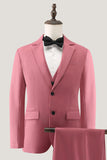 Coral Notched Lapel 3 Piece Single Breasted Men's Prom Suits