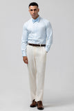 Ivory Notched Lapel Cotton 2 Pieces Formal Men's Suits