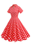 Flower A Line Printed Vintage 1950s Dress