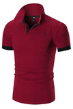 Black Men's Slim Fit Cotton Polo Shirt