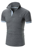 Black Men's Slim Fit Cotton Polo Shirt