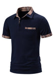 White Cotton Short Sleeves Casual Men's Polo Shirt