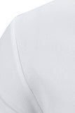 White Cotton Short Sleeves Casual Men's Polo Shirt