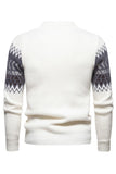 Black Colorblock Round Neck Slim Fit Men's Sweater Top