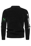 White Round Neck Slim Fit Men's Sweater