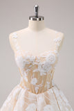Sparkly Light Blue A Line Spaghetti Straps Corset Short Prom Dress