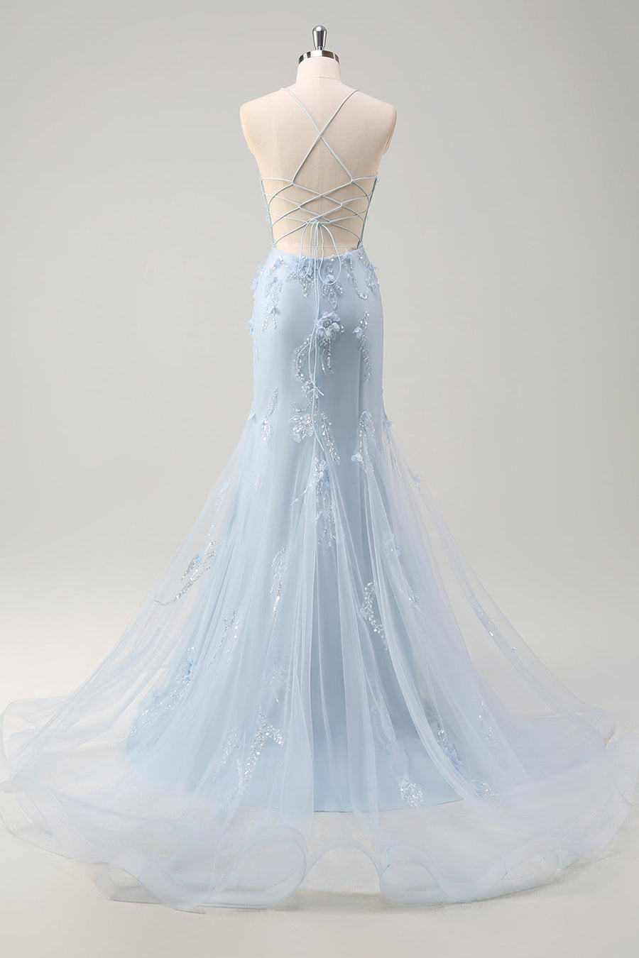 open lace back dress Nox Anabel E1488 Prom Dress - Dark Red main image 0