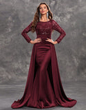 Glitter Black A Line Round Neck Prom Dress with Sequins