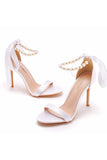 Women's Fashionable Faux Pearl Stiletto Sandals