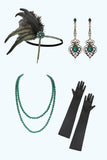 Green Four Pieces 1920s Party Accessories Sets