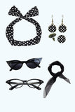 Black 1920s Party Five Pieces Accessories Sets