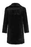 Black Soft Faux Fur Coat for Men