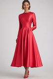 Chic Coral A Line long Sleeve  Mother Of Bride Dress