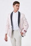 Light Pink Shawl Lapel Men's Blazer