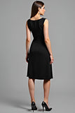 V-Neck A-Line Little Black Dress with Sleeveless