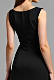 V-Neck A-Line Little Black Dress with Sleeveless