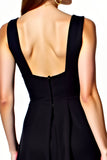 V-Neck A-Line Little Black Dress with Open Back