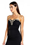 Strapless Bodycon Short Little Black Dress