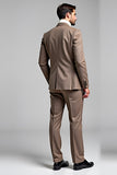 Khaki Notched Lapel 2 Pieces Men's Suits