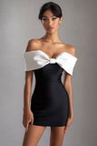 Off The Shoulder Bodycon Short Little Black Dress