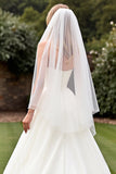 Stretch Satin Organza Ivory A Line Strapless Wedding Dress