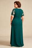 Pine High-Low Plus Size Mother Of The Bride Dress