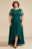 Pine High-Low Plus Size Mother Of The Bride Dress