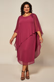 Desert Rose Chiffon A Line Plus Size Mother Of Bride Dress
