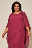 Desert Rose Chiffon A Line Plus Size Mother Of Bride Dress