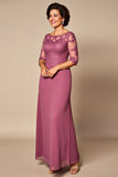 Desert Rose Chiffon Lace Mother of the Bride Dress