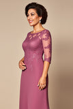 Desert Rose Chiffon Lace Mother of the Bride Dress