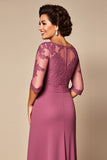 Desert Rose Chiffon Lace Mother of the Bride Dress