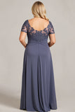Twilight Chiffon Lace Plus Size Mother of the Bride Dress