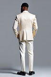 Ivory Notched Laple Single Breasted Men's Prom Suits