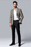Leopard Shawl Lapel 2 Piece Men's Prom Suit