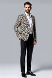 Leopard Shawl Lapel 2 Piece Men's Prom Suit