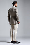 Grey Lapel Single Breasted 2 pieces Men's Suits
