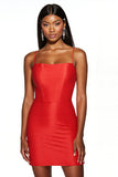Orange Bodycon Spaghetti Straps Mini Cocktail Dress